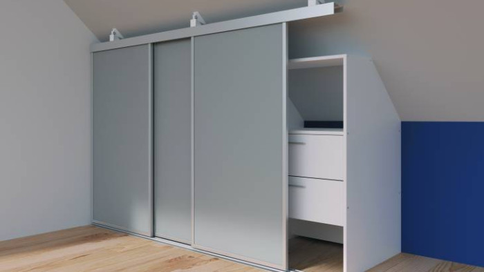 Tuto : comment monter un meuble sous pente avec porte coulissante  ?