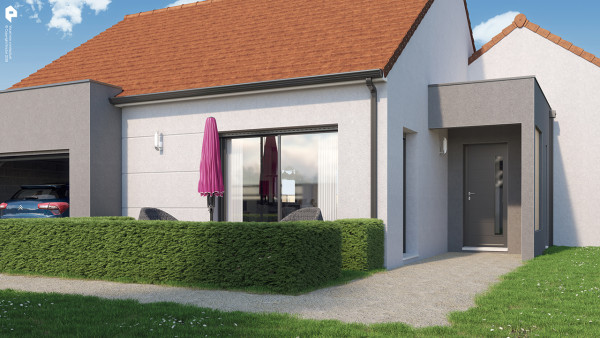 Maison neuve à Bouzonville-aux-Bois avec 3 chambres sur terrain de 900m2 - image 2