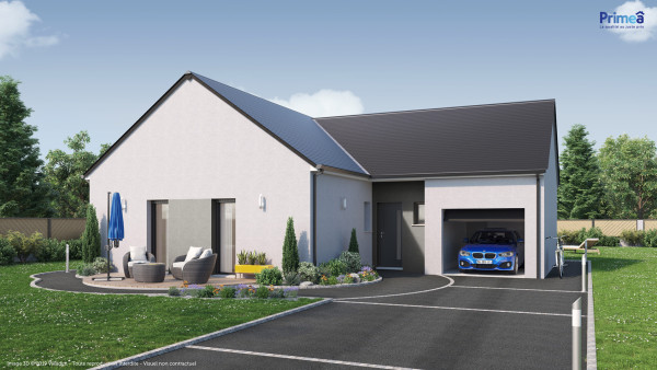 Maison neuve à La Croix-en-Touraine avec 3 chambres sur terrain de 436m2 - image 2