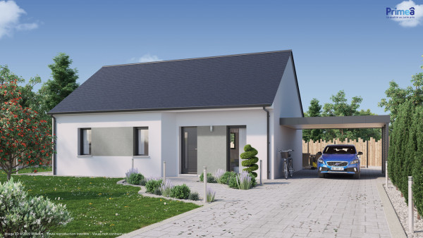 Maison neuve à La Croix-en-Touraine avec 3 chambres sur terrain de 626m2 - image 1